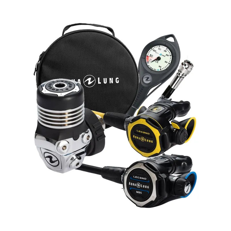 Complete regulator system Leg3nd MBS Din+ Octopus / Regulator bag / Pressure gauge/ Inflator hose Abverkauf