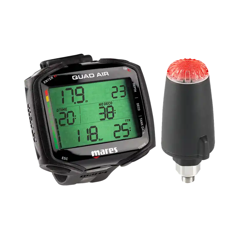 Mares Quad Air Black + Transmitter – air-integrated dive computer set Nur Für Kurze Zeit