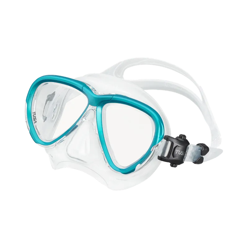 Abverkauf Intega Tauchmaske mit optional optischen Gläsern ocean green (OG)