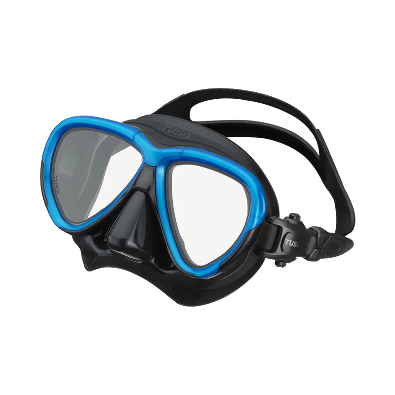 Intega diving mask with optional optical lenses QB fishtail blue (QB-FB) Nur Heute