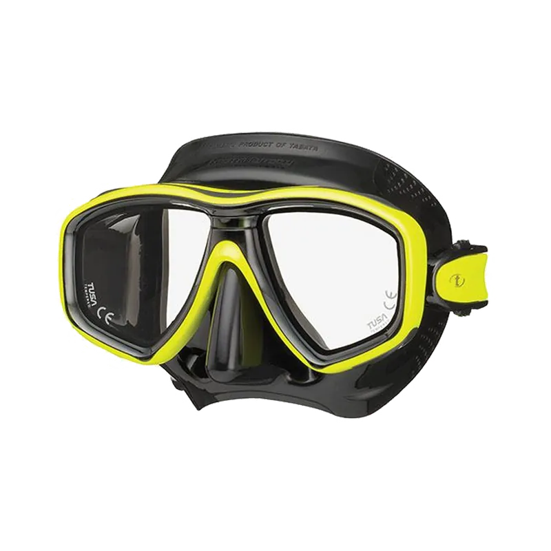 Ceos diving mask with optional optical lenses QB flash yellow (QB-FY) Versand Am Gleichen Tag