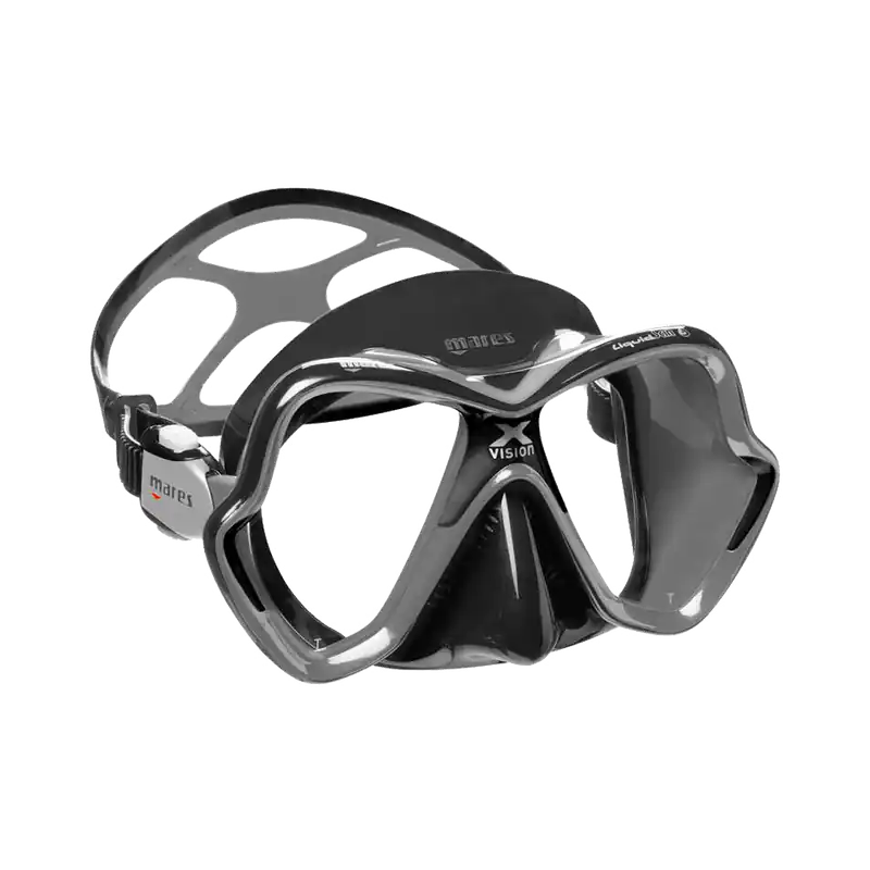 Abverkauf X-Vision Ultra Liquidskin diving mask with optional optical lenses nardo grey/black