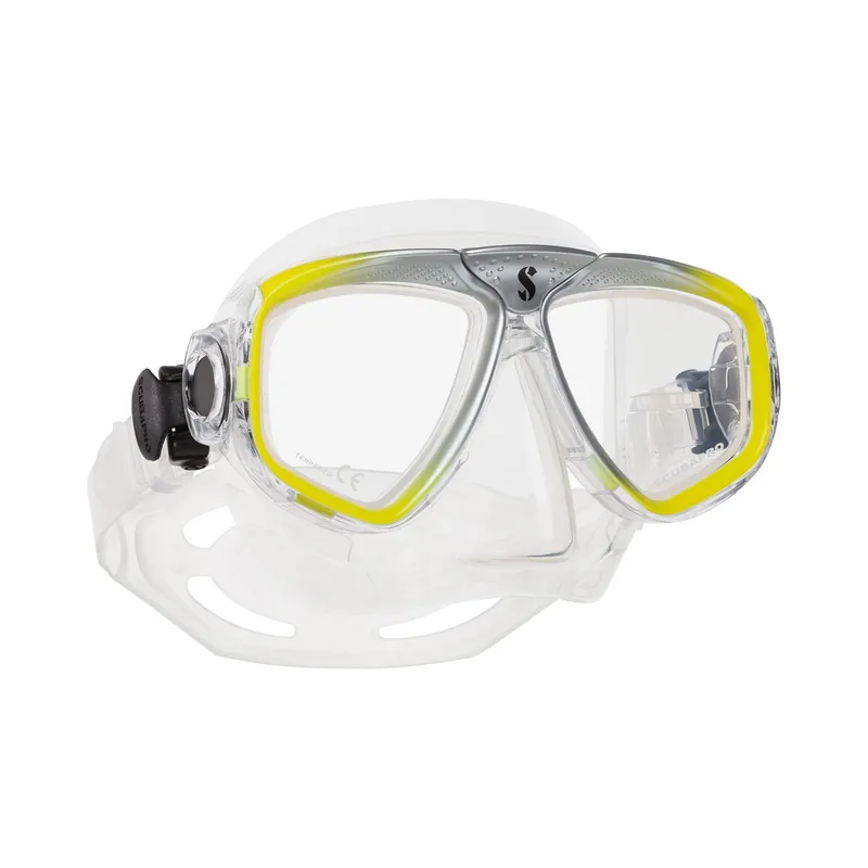 Zoom Evo diving mask with optional optical lenses yellow/silver Rabatt