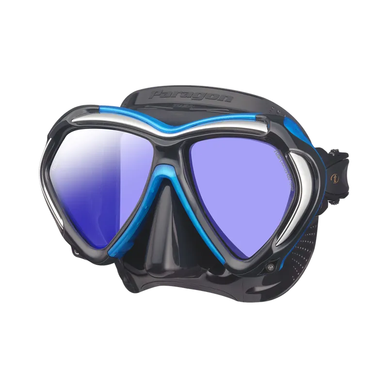 Ausverkauf Paragon diving mask with optional optical lenses QB fishtail blue (QB-FBA)