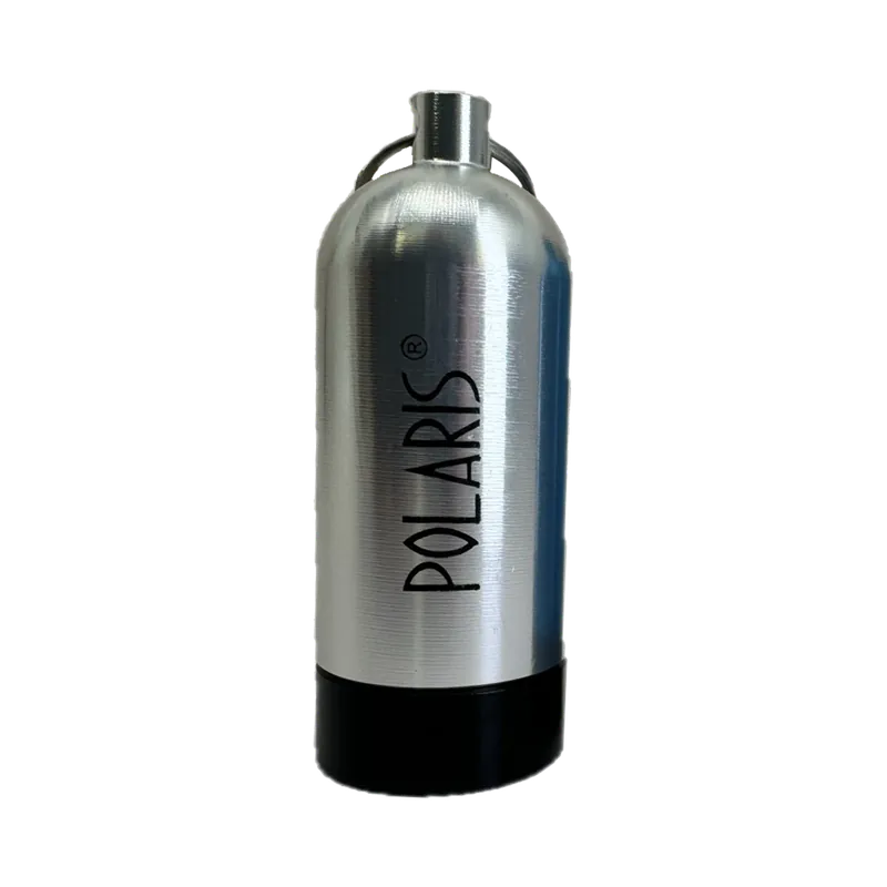 Neue Ware Schlüsselanhänger Tauchflasche mit O-Ringen Farbe silber