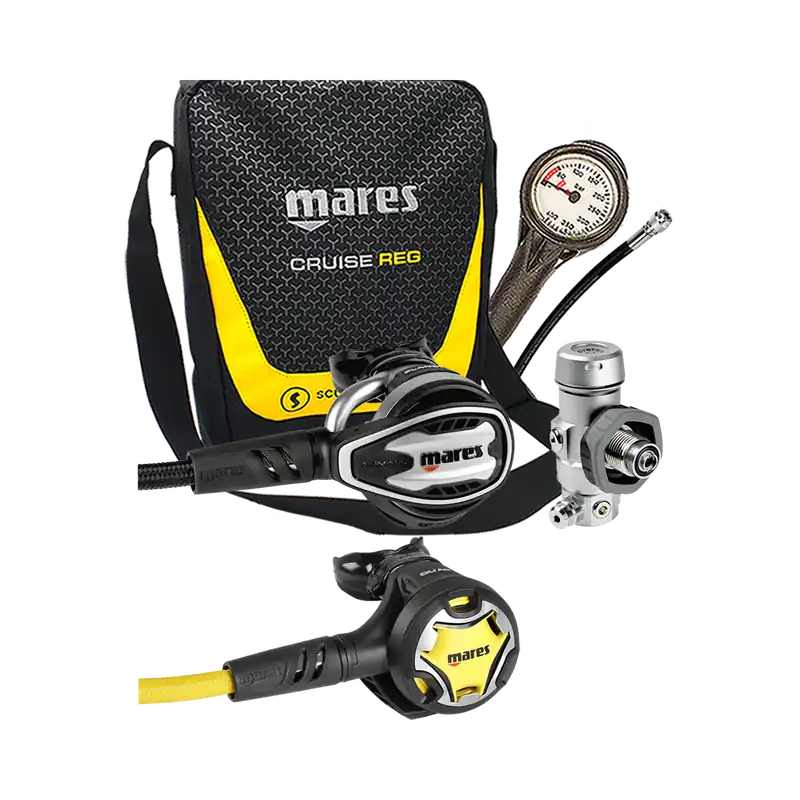 Neue Ware Regulator Complete Set Planet 88X TBP DIN with Octopus Dual/ Regulator Bag / Pressure gauge / Inflator hose