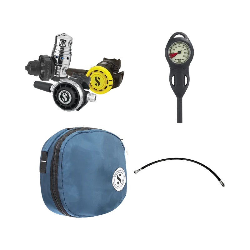 Scubapro Regulator Set MK25 EVO DIN / G260 / R105 with Scubapro accessories Schneller Versand
