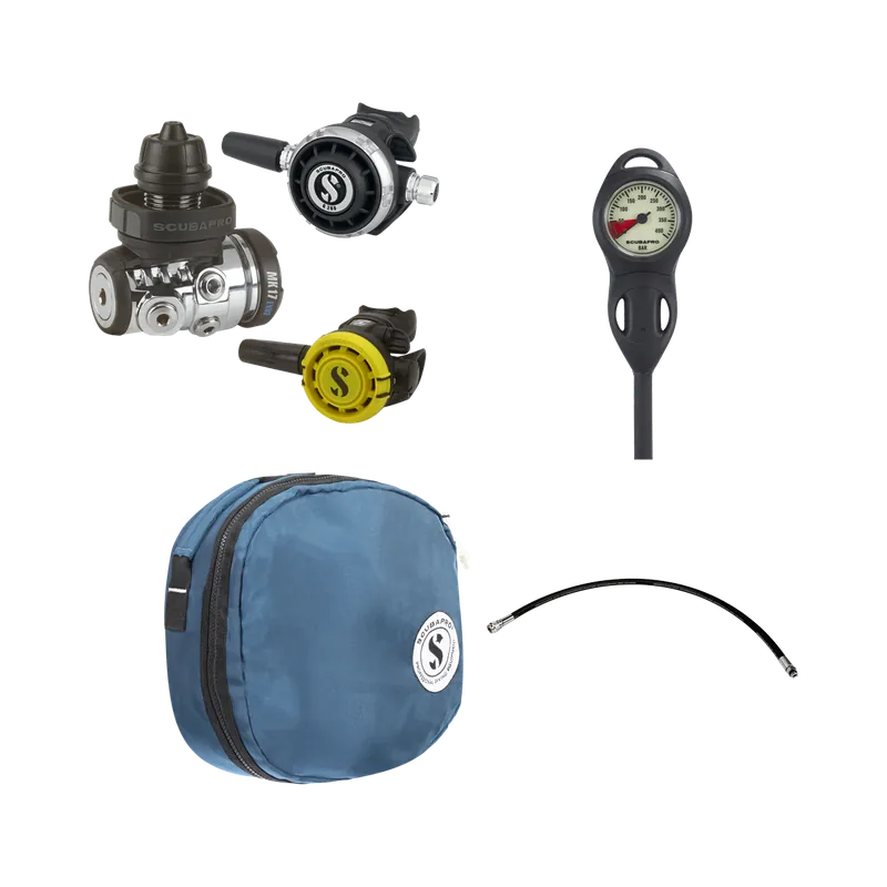 Schnäppchen Scubapro Regulator Set MK17 EVO 2 DIN / G260 / R105 with Scubapro accessories