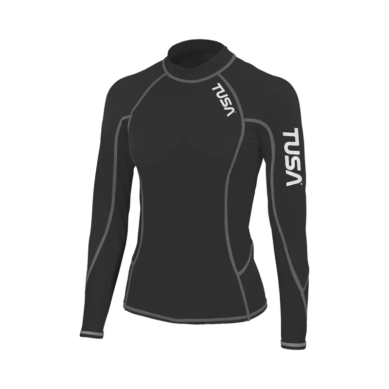 Saisonangebot Rash Guard Damen Langarm Farbe schwarz Größe S