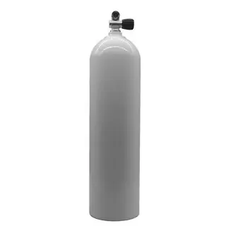 MES 11,1 L Aluflasche weiß 207 bar mit Ventil 12144RE Knallerangebot