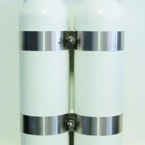 Abverkauf ECS Doppel 12L lang/232 bar Stahl TG mit V4TEC Schellen und Absperrbrücke
