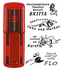 Smart-stamp - Größe 38 x 14 mm - Farbe ruby Markenware