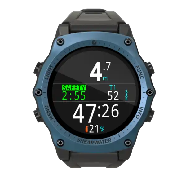 Markenprodukt Shearwater Teric - Tauchcomputer Teric EU Blue Bezel