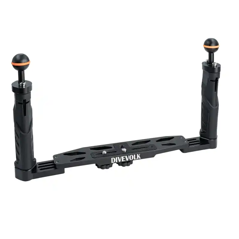 Divevolk - Unterwasser Schiene Doppelhandgriff variabel - Farbe Schwarz Preis Gesenkt