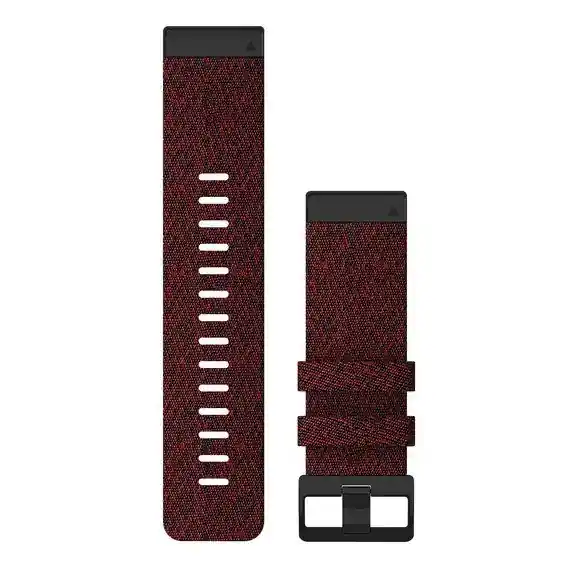 Neue Kollektion Garmin QuickFit 26 Watch Band - Nylon Rot meliert