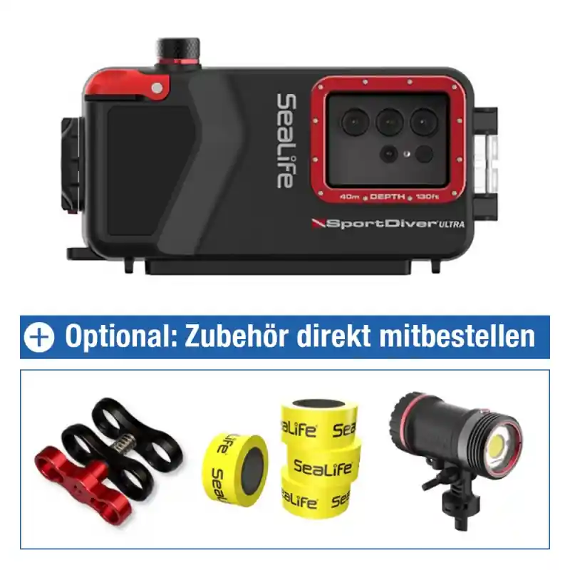 Wochenendangebot Sealife - Bundle-Maker - Smartphone Handy Unterwassergehäuse und Zubehör - Sportdiver Ultra