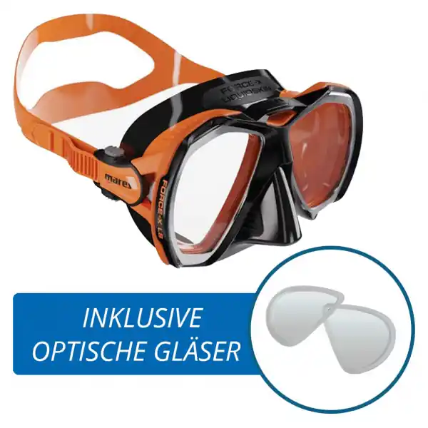 Sichere Zahlung Mares - Force-X LS Maske inkl. optische Gläser