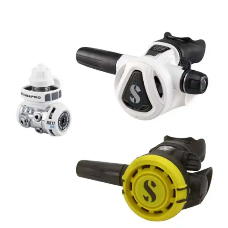 Scubapro - MK11 Evo DIN 300/C370/R105 Octopus - Atemregler-Set - Farbe White Edition Solange Der Vorrat Reicht