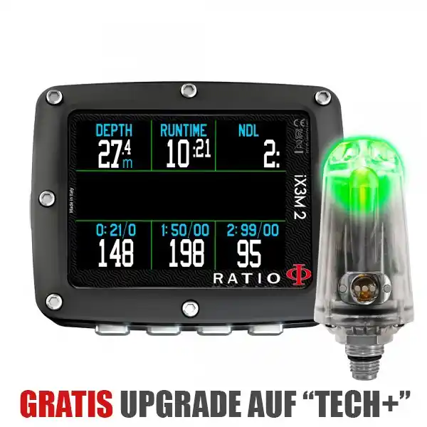 Bestpreis Ratio - iX3M 2 Deep - Tauchcomputer inkl. Sender & Box