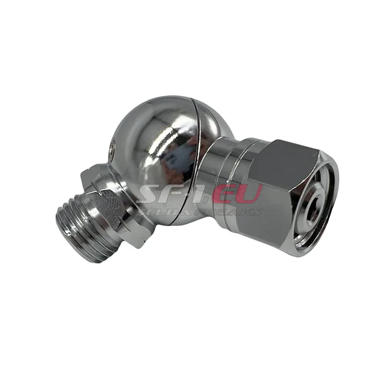 Atemregler 360 Grad Winkel / Swivel für die 2. Stufe mit 9/16" Aussengewinde auf 9/16" Innengewinde Echt