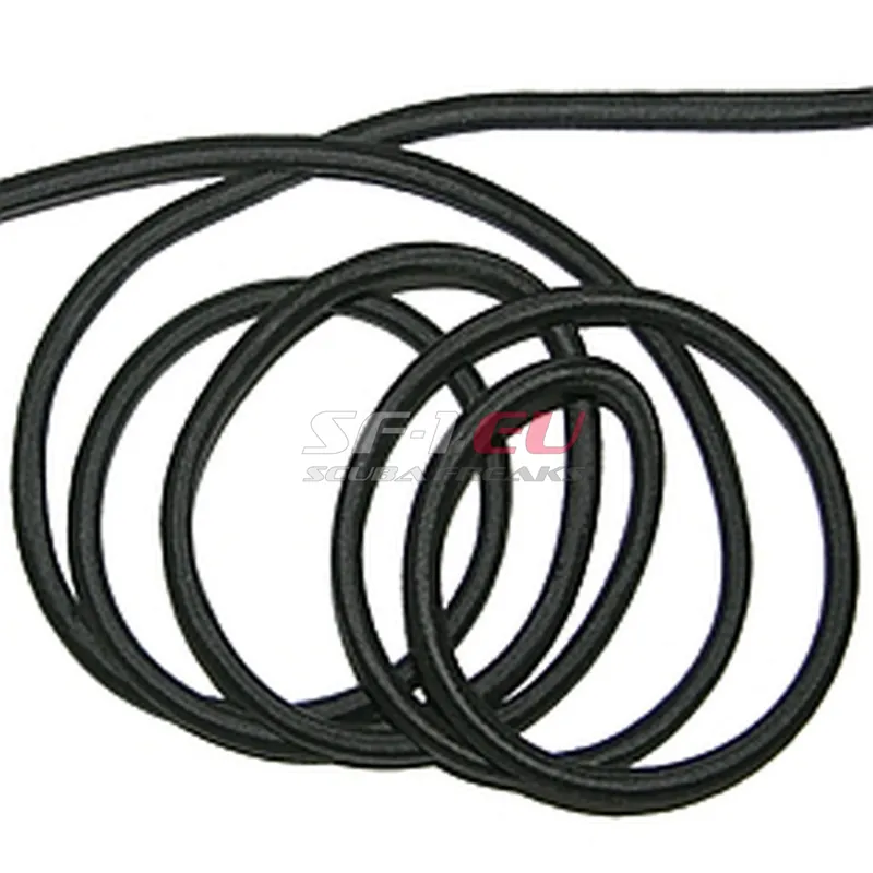 Bungee Cord Gummiband rund 6 mm schwarz (Preis pro Meter) Kracherpreis