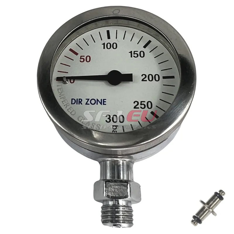 DirZone Finimeter SPG 52 mm Chrom poliert, 300 bar Display weiß, Nutzbereich 240 bar Neue Kollektion