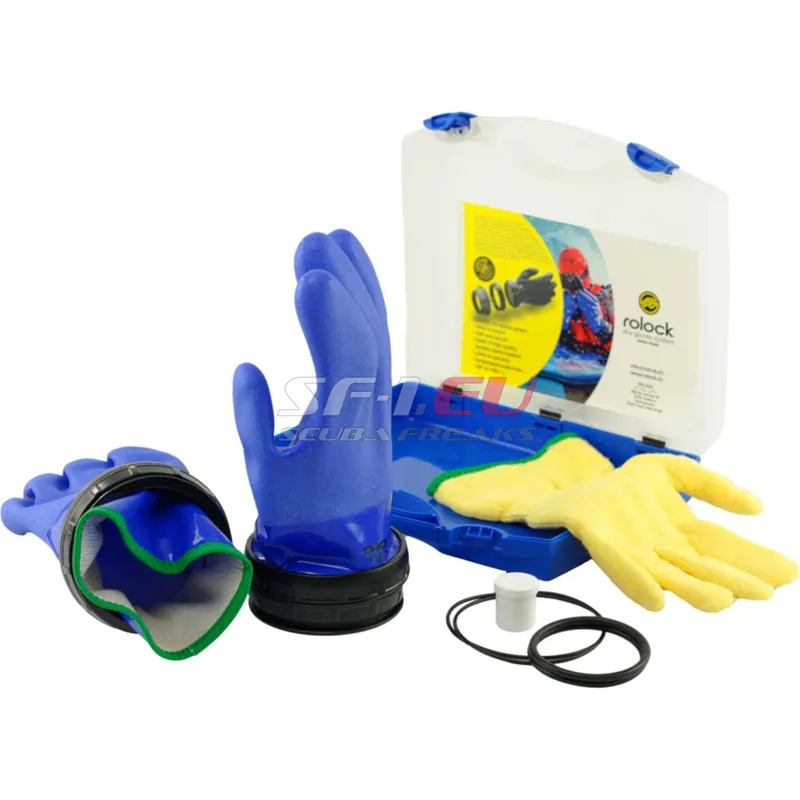 Top-Preis RoLock Trockentauch-Handschuhsystem 3, Handschuhe blau
