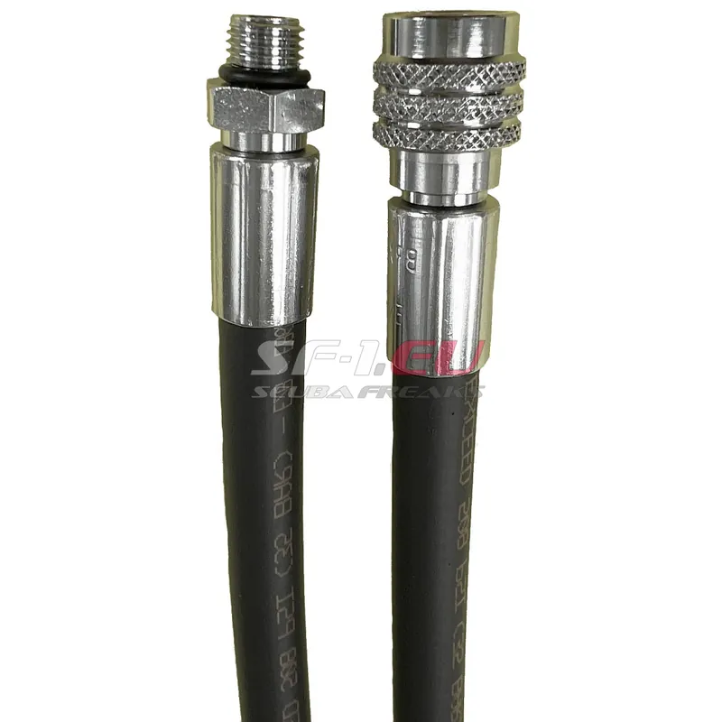 Direkt Vom Hersteller BRX Gummi Inflatorschlauch schwarz 3/8"M x Quick release
