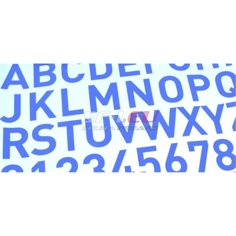 Buchstabe Reflektionsfolie 10 cm, blau Ausverkauf