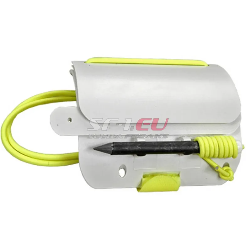 Highlight SF-1 Klappbare Unterwasser Arm- Schreibtafel mit Stift, Klett und Bungee - gelb