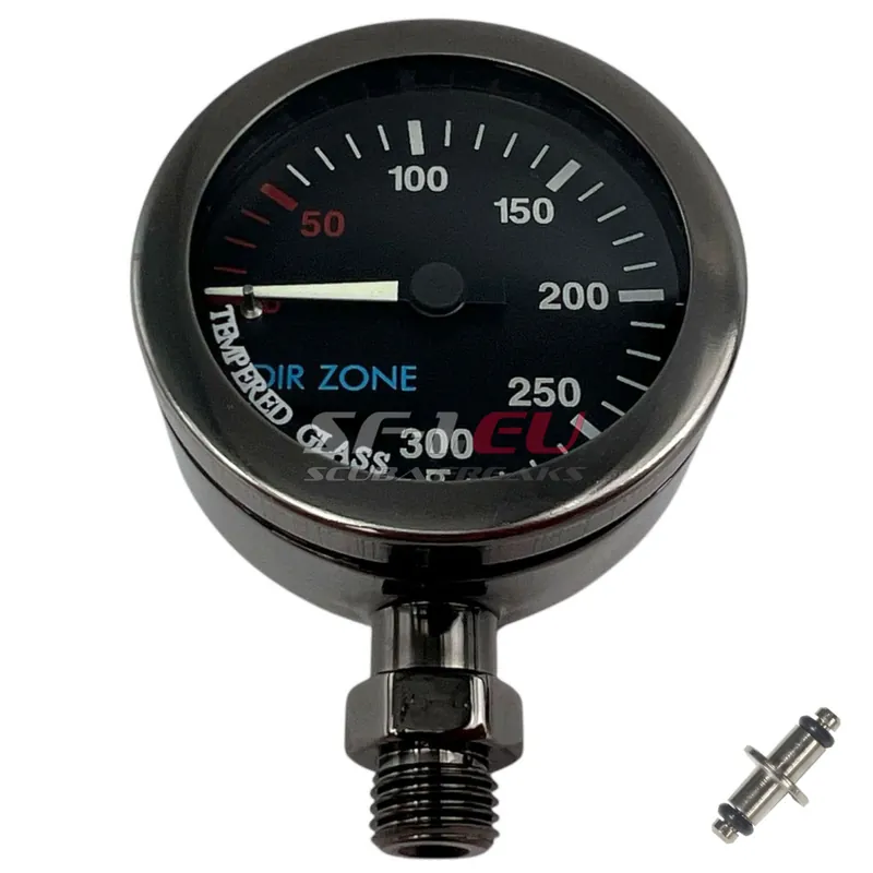 Top-Preis DirZone Finimeter SPG 52 mm Chrom schwarz PVD, 300 bar Display schwarz, Nutzbereich 240 bar