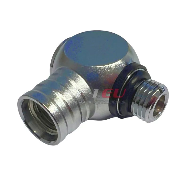 Garantierte Lieferung Atemregler 1. Stufe Adapter 3/8" 90 Grad Winkel, 3/8" Ausseng. auf 3/8" Inneng.