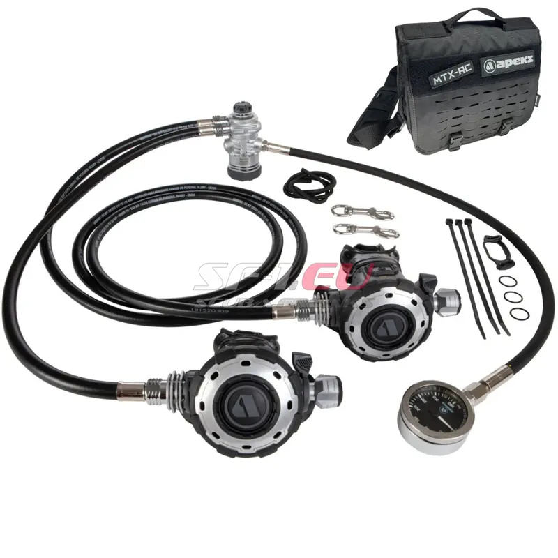 Apeks MTX-RC Single Cylinder Set aus MTX-RC DIN mit MTX-RC und MTX-RC - Gummi 210 & 62 cm - Finimeter Letzte Chance