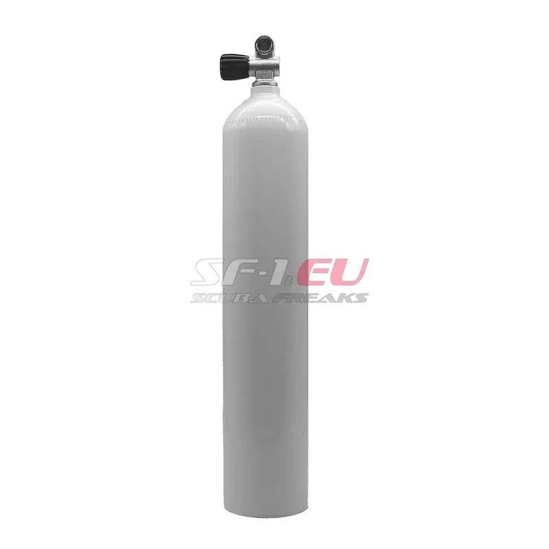 40 cf Aluflasche weiß MES mit Polaris Monoventil (Rubber Knob links) Sofort Bestellen
