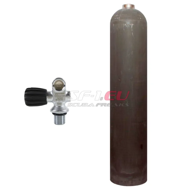 Sale 40 cf Aluflasche natur MES mit Monoventil (Rubber Knob links)