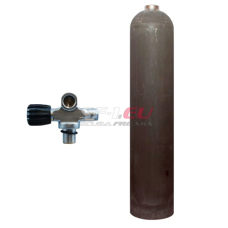 40 cf Aluflasche natur MES mit Brückenventil (Rubber Knob links) Sofort Bestellen