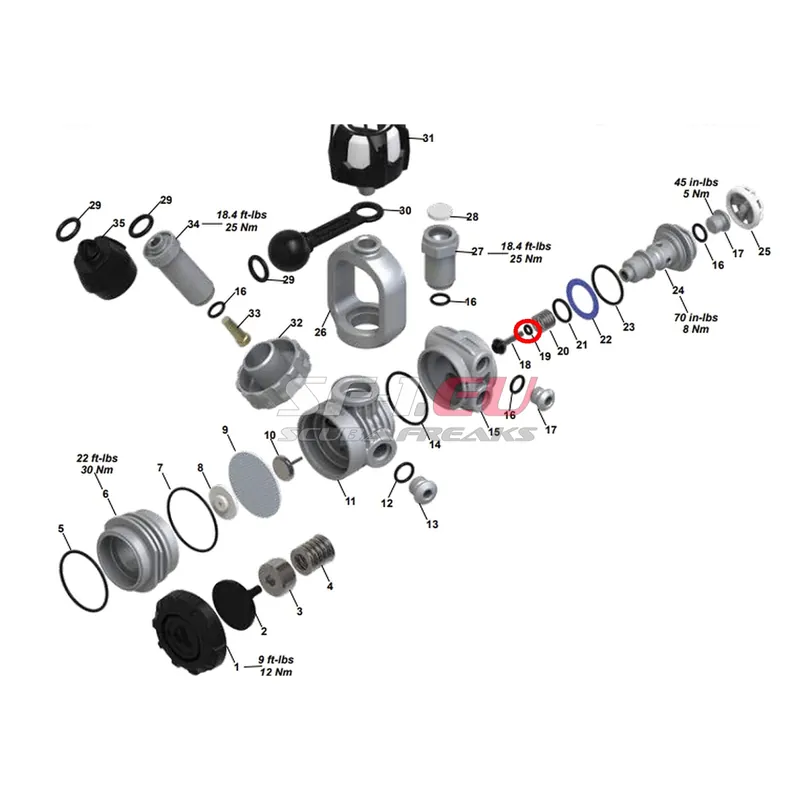 Finale Aktion Apeks O-Ring für 1. Stufe Führungschraube und HP Dichtung (AP1299)