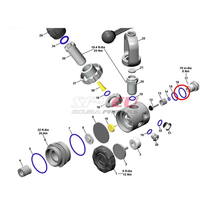 Begrenztes Angebot Apeks O-Ring für 1. Stufe Führungschraube (AP1300)