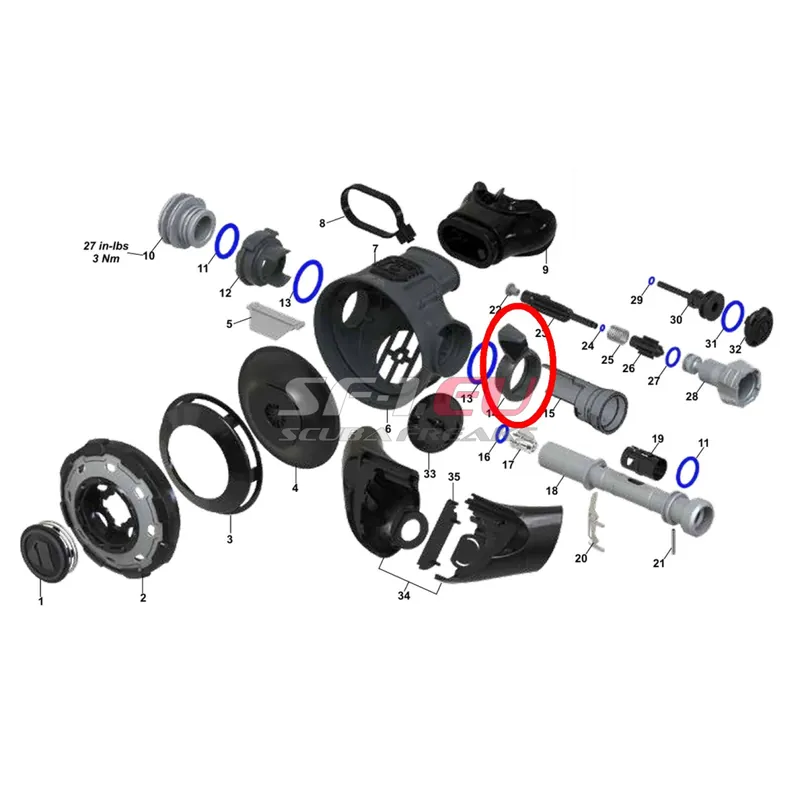 Preisreduziert Apeks MTX-RC 2. Stufe Venturi Ring grau (AP6309DGY)
