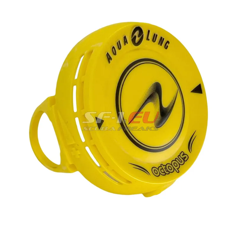 Neu AquaLung Frontdeckel gelb für 2. Stufe Titan/Calypso QC Octopus (2010-2016)