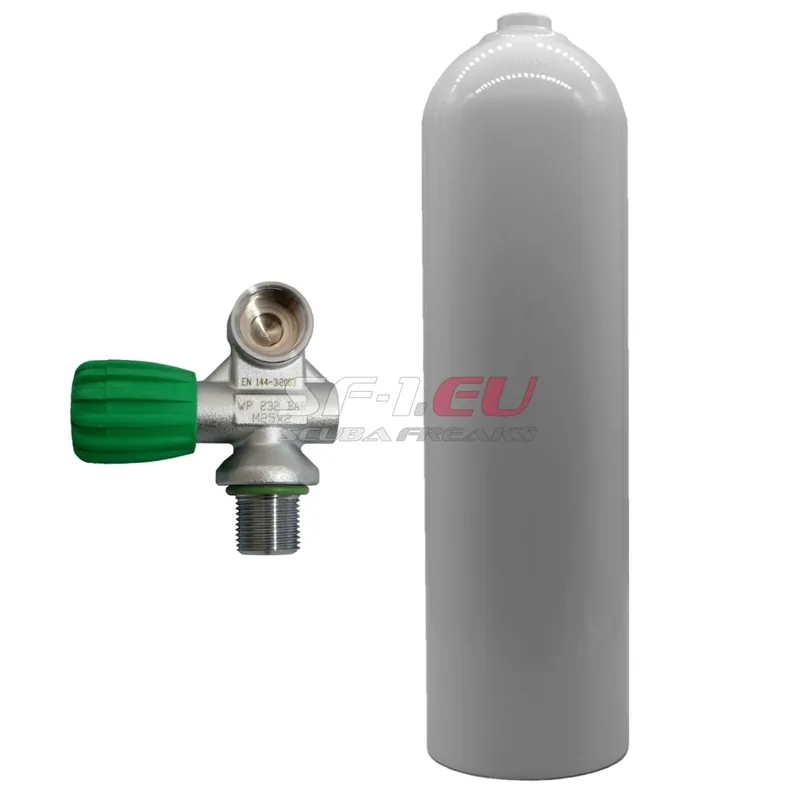 80 cf Aluflasche weiß MES mit Nitrox Monoventil (Rubber Knob links) Sale