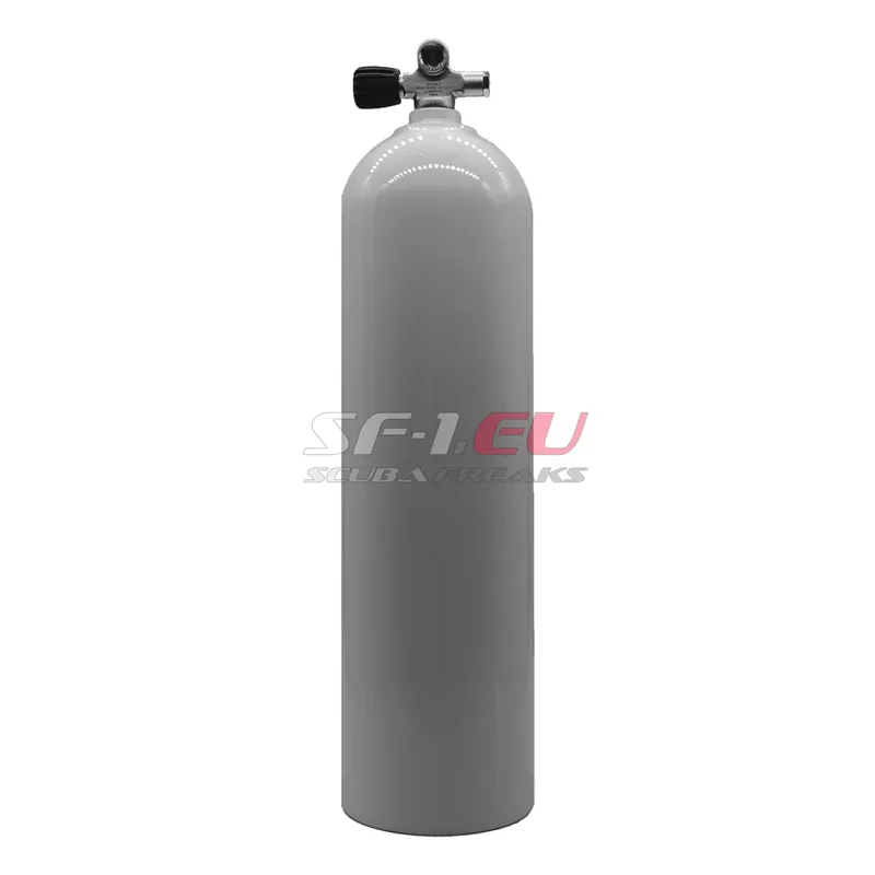 Sonderaktion 80 cf Aluflasche weiß MES mit Polaris Brückenventil (Rubber Knob links)