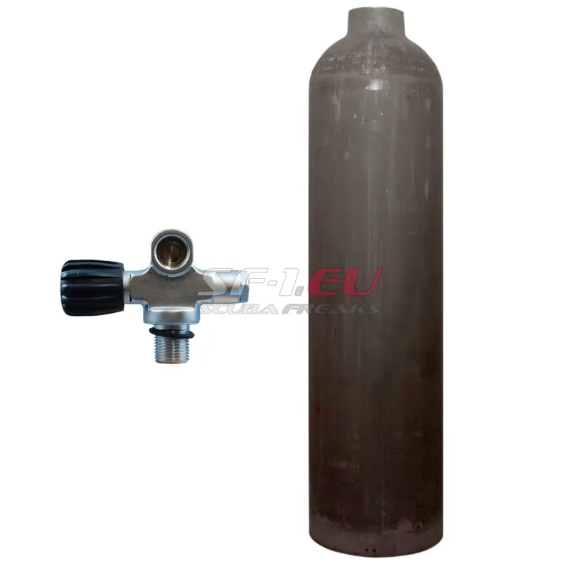 7 l Aluflasche natur MES mit Brückenventil (Rubber Knob links) Ausverkauf