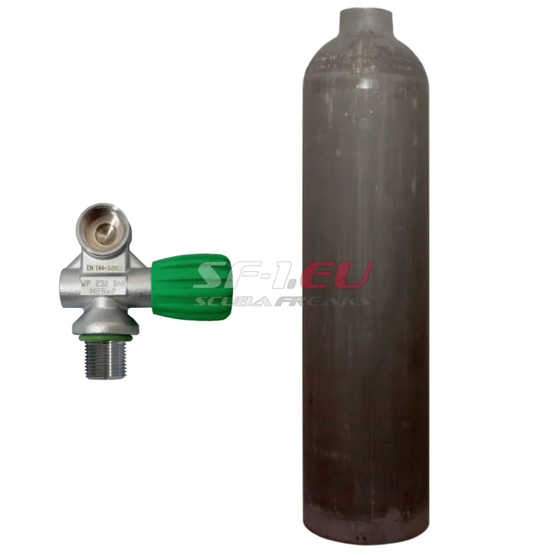 Neu Im Sortiment 7 l Aluflasche natur MES mit Nitrox Monoventil (Rubber Knob rechts)