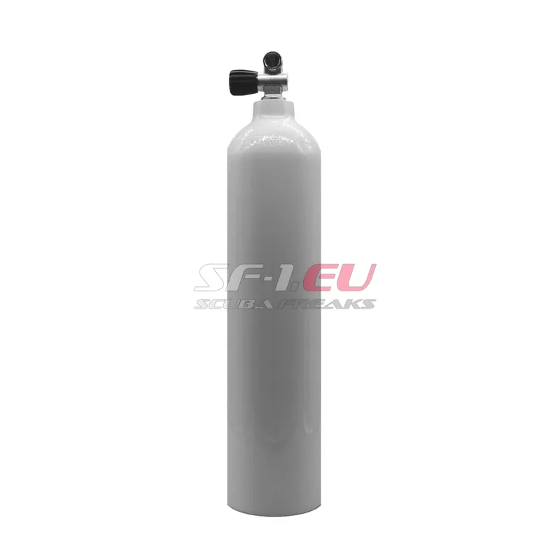 Top-Preis 7 l Aluflasche weiß MES mit Polaris Monoventil (Rubber Knob links)
