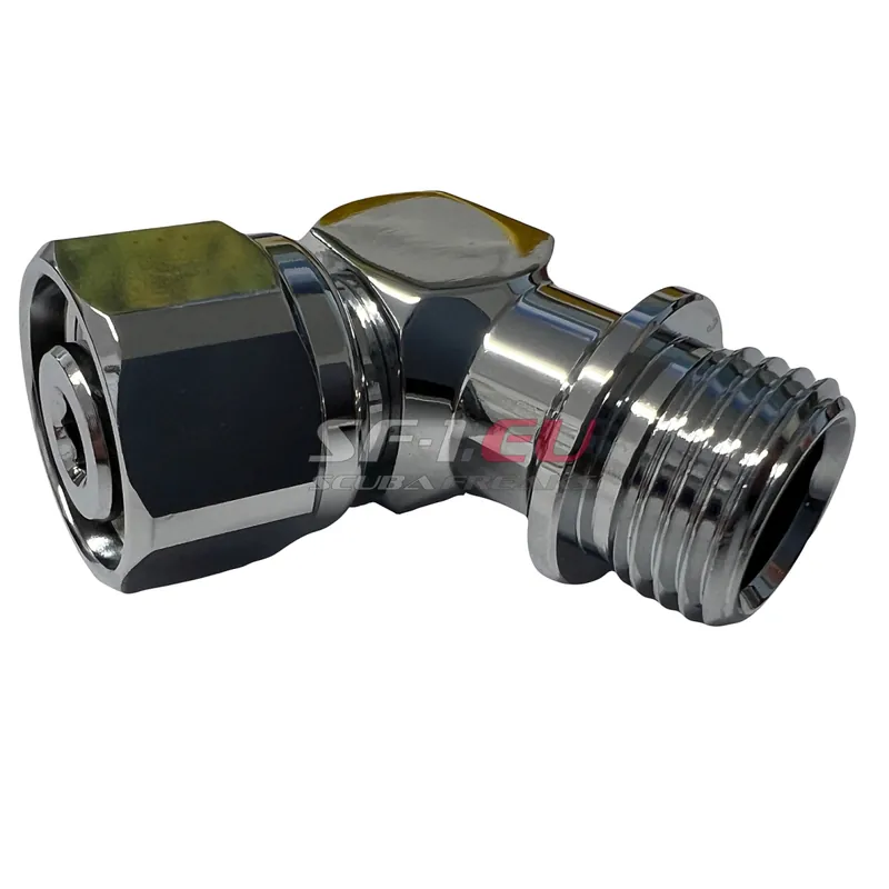 XS Scuba Atemregler Winkel 110 Grad für die 2. Stufe 9/16" Ausseng. auf 9/16" Inneng. Neue Kollektion
