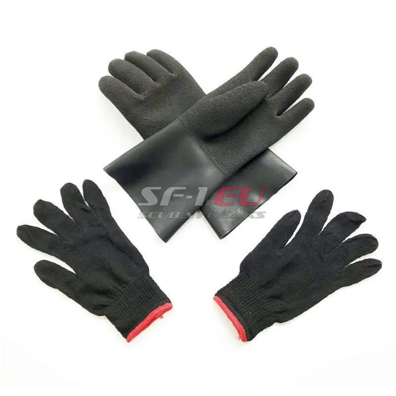 Latex Trockentauch-Handschuhe DRY GLOVE mit Innenhandschuhen Neu
