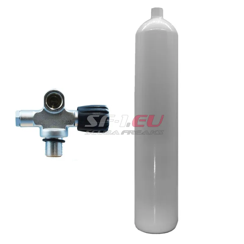 8.5 l konkav 232 bar Stahlflasche weiß ECS mit Brückenventil (Rubber Knob rechts) Online Kaufen