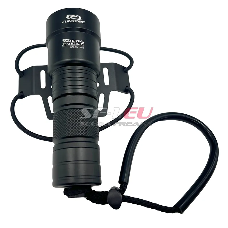 AROPEC D531 Tech Light Handlampe 3000 lm (dimmbar) Set mit Bungee Goodman Handle FLEX Beliebt