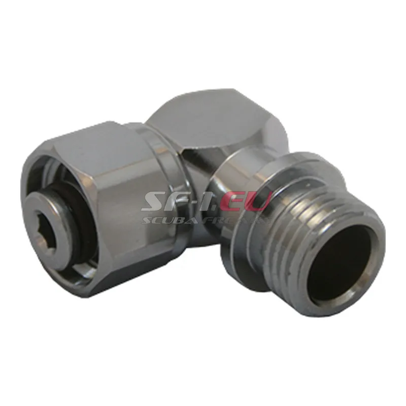 XS Scuba Atemregler Winkel 90 Grad für die 2. Stufe 9/16" Ausseng. auf 9/16" Inneng. Neue Ware